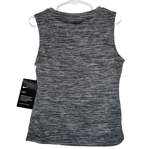 Nike Dri-FIT Boys' Logo Graphic Muscle Tee- Gray Size 4XS - Picture 3 of 4
